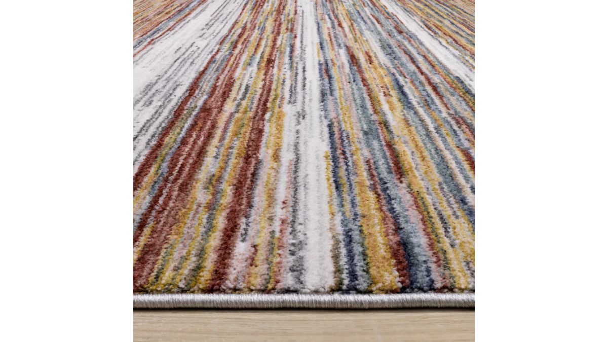 Marisa Multicolour Striped Plush Rug