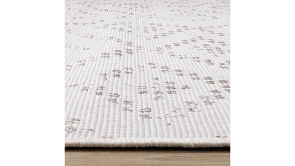 Bristol Beige Cream Diamond Pattern Reversible Rug