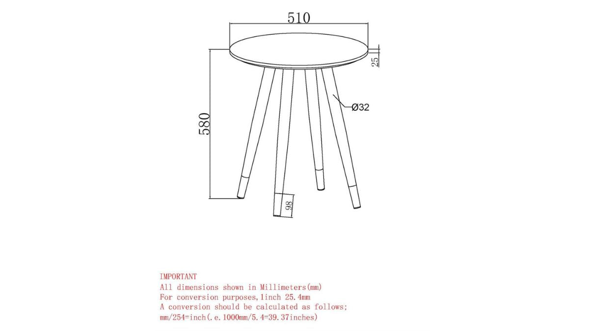 EMERY END TABLE