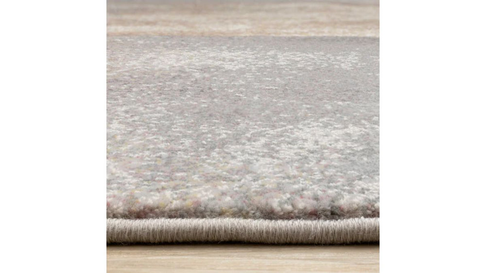 Aurora Multi Distressed Geometric Design Rug