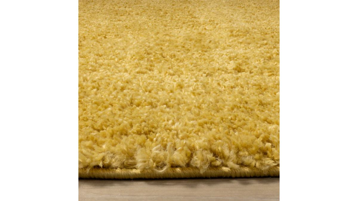 Pascal Yellow Comfort Shag Rug Oval