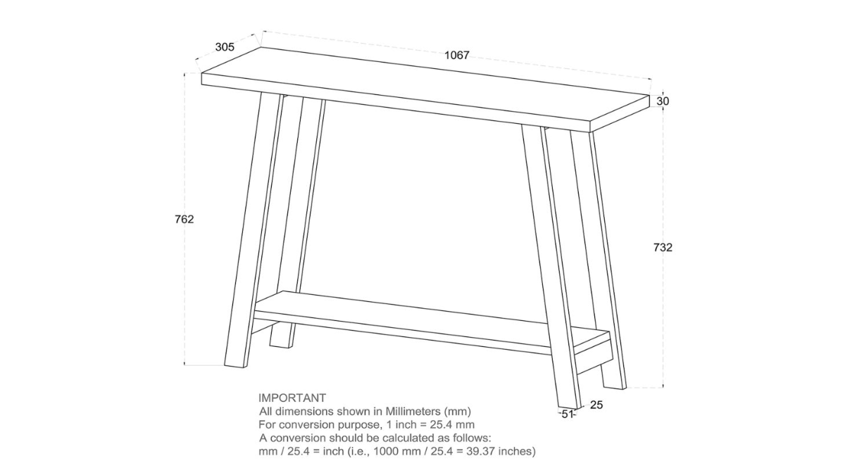 VOLSA CONSOLE TABLE