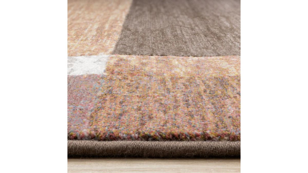 Aurora Multi Distressed Layered Rectangles Rug
