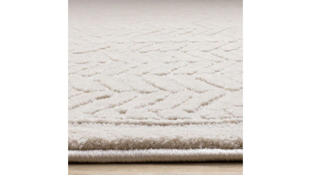 Ellington Cream Herringbone Columns Rug