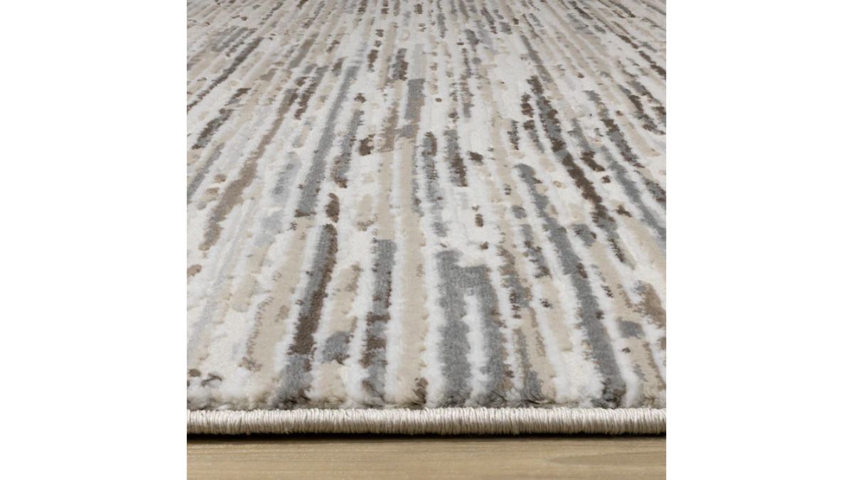 Luca Beige Grey Organic Lines Rug