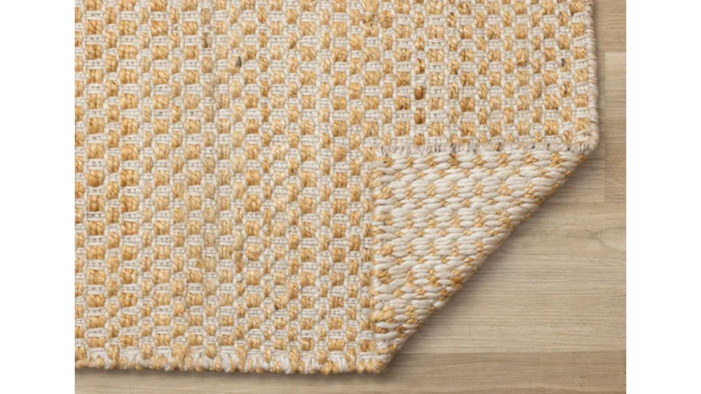 Naturals Light Oak Intricate Cream Weave Jute Rug