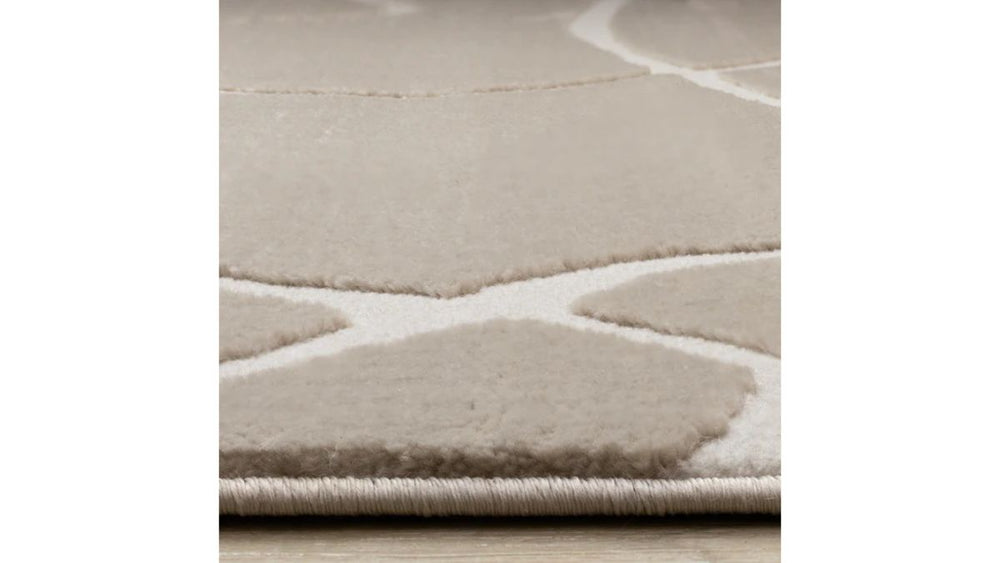 Leo Beige Cream Organic Line Design Rug