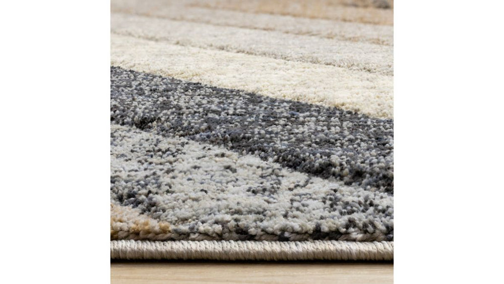 Cora Cream Grey Brown Diamond Design Rug