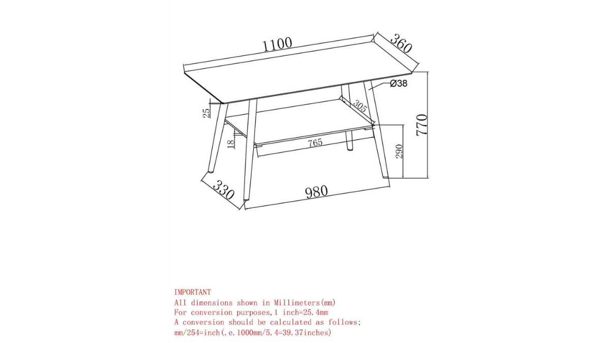 EMERY 2-TIER CONSOLE TABLE