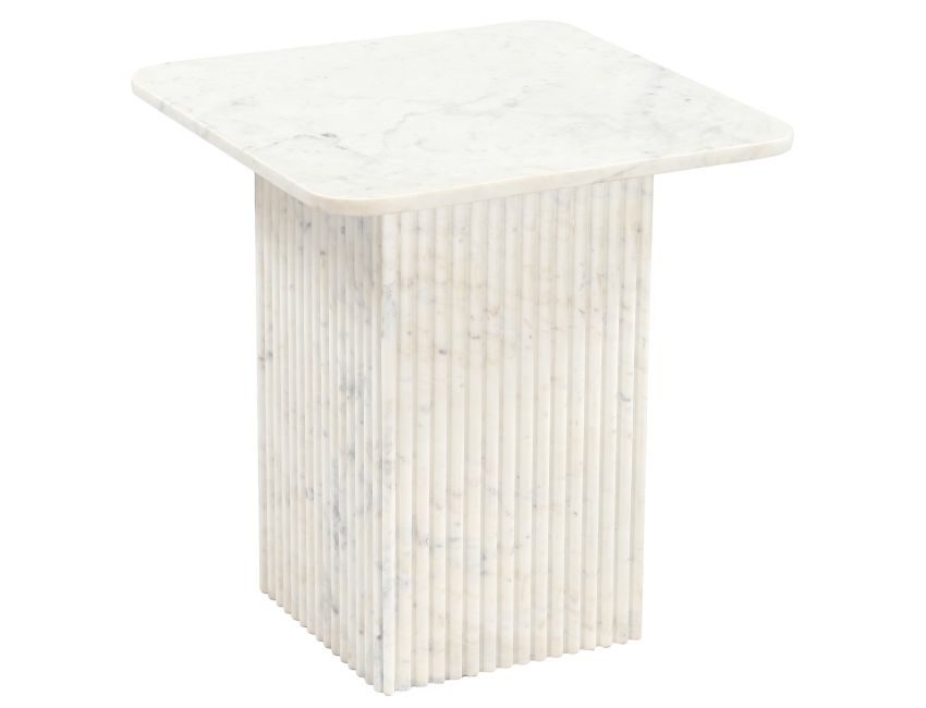 Roland Square Accent Table in White