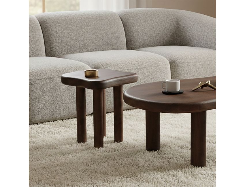 Zaloa Organic Accent Table in Dark Walnut