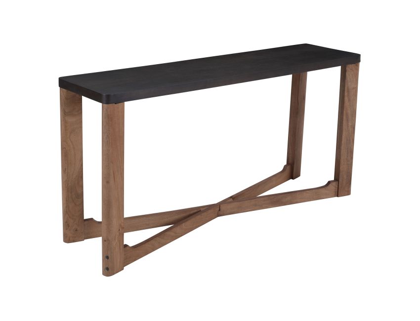 Merano Console Table, 58" in Mocha and Walnut