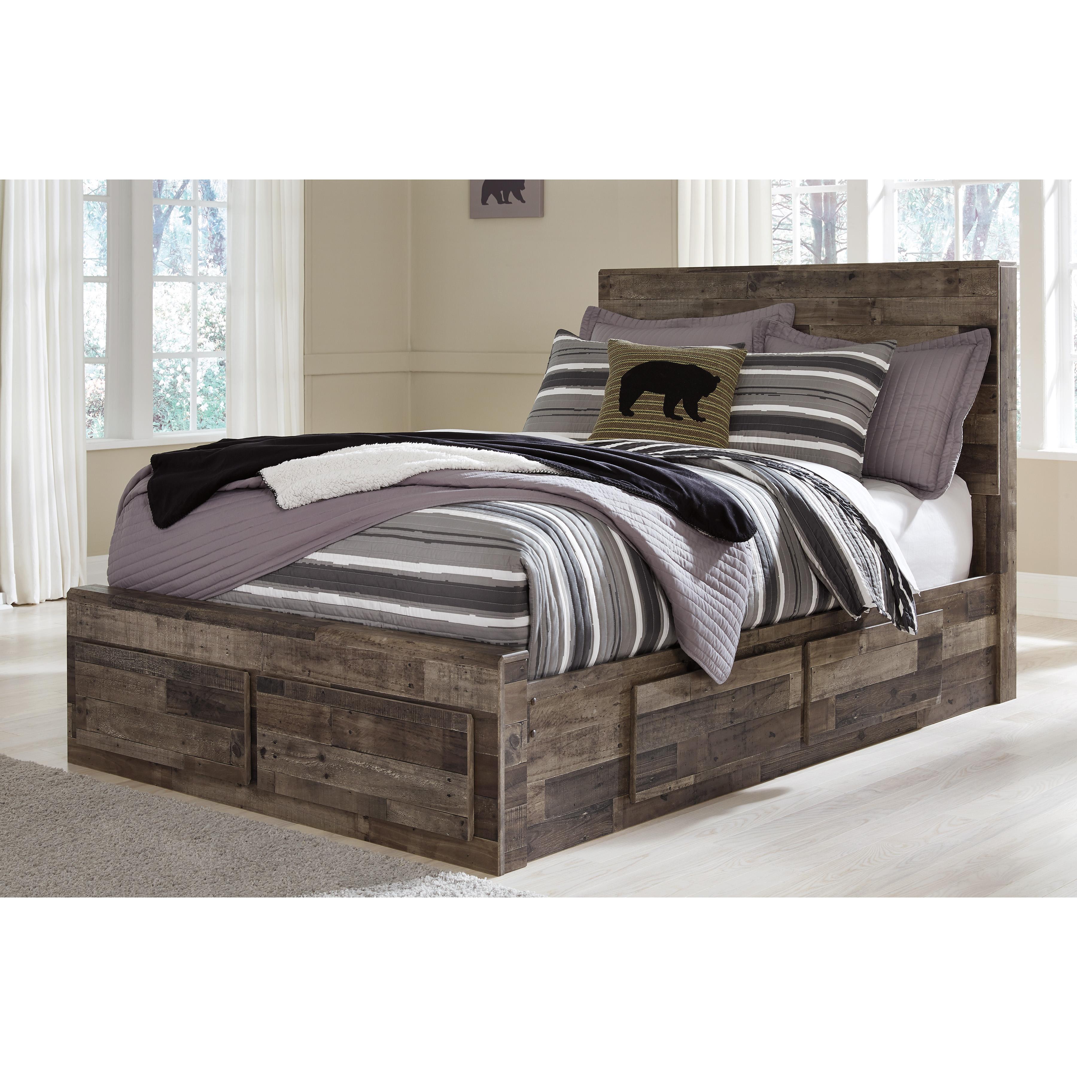  Benchcraft Derekson B200B10 Full Panel Bed with 6 Storage Drawers IMAGE 2