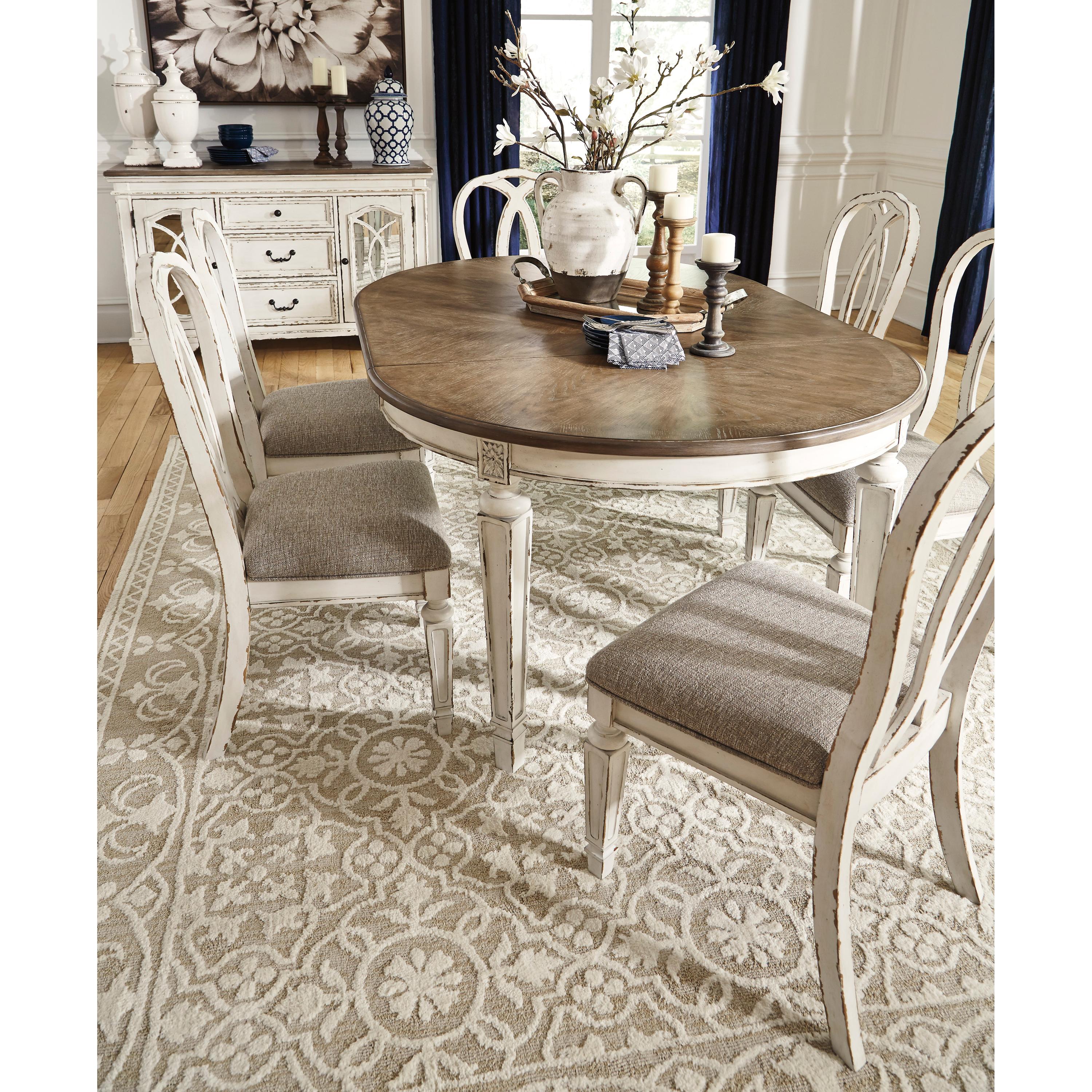  Signature Design by Ashley Oval Realyn Dining Table D743-35 IMAGE 5