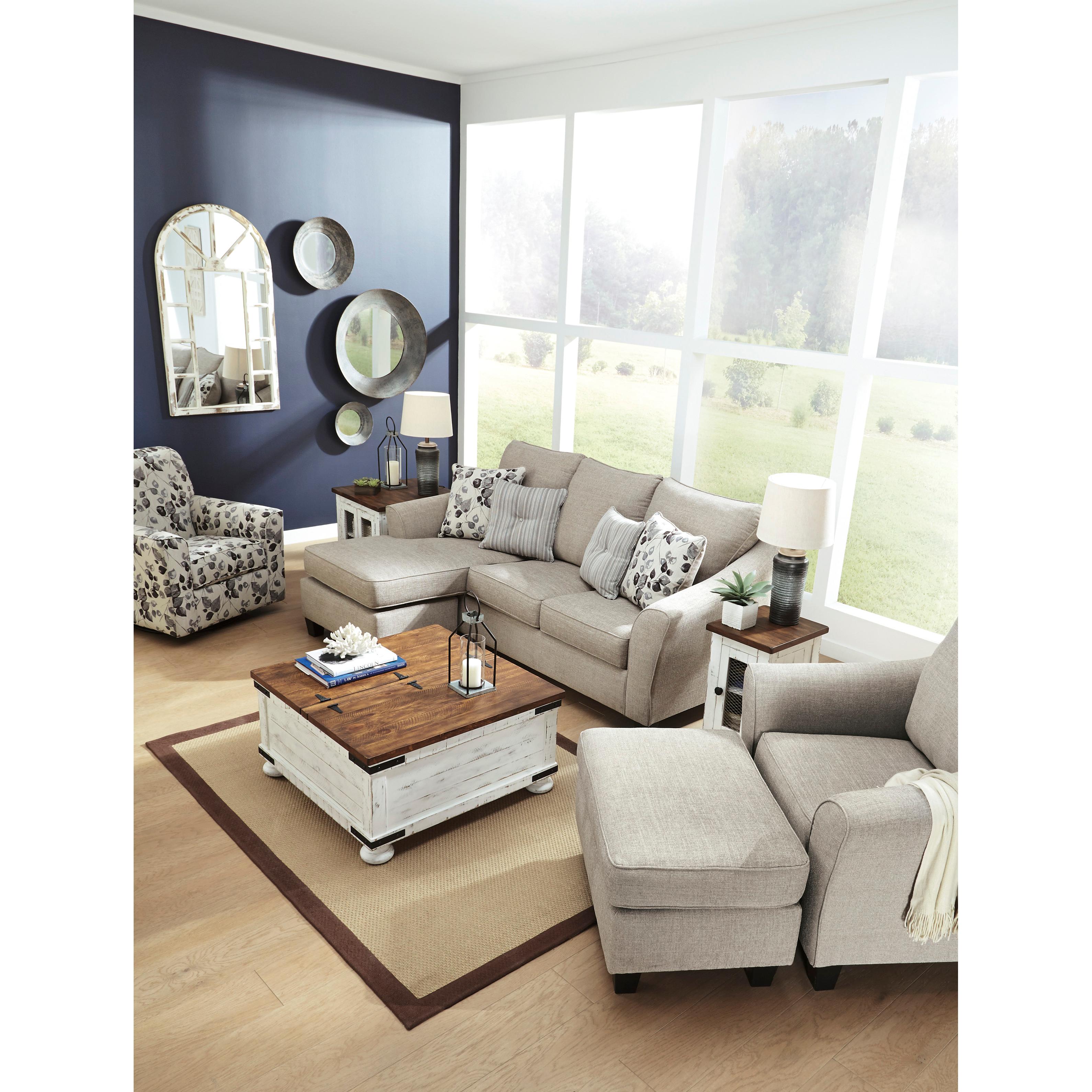  Benchcraft Abney Fabric Ottoman 4970114 IMAGE 5