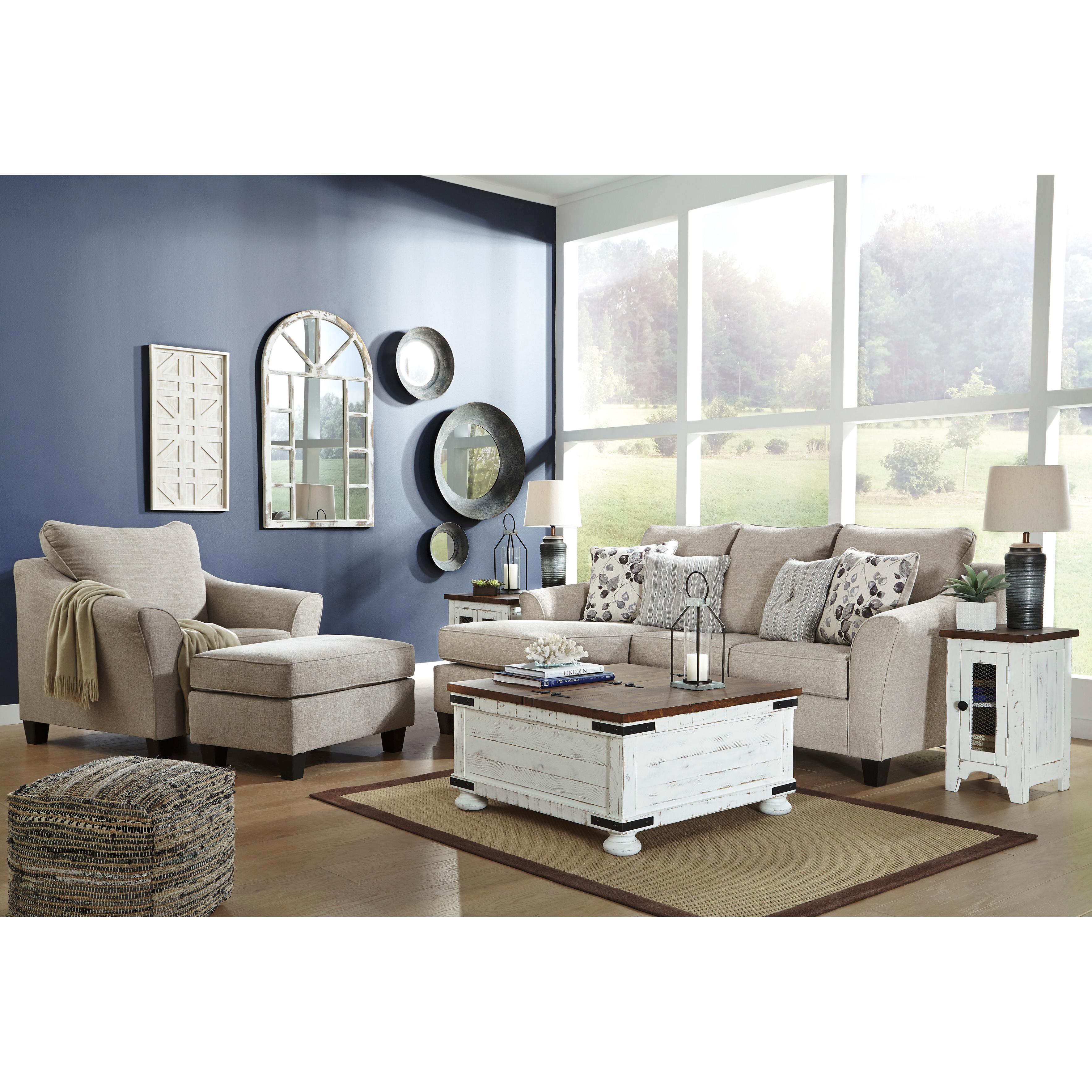  Benchcraft Abney Fabric Ottoman 4970114 IMAGE 7
