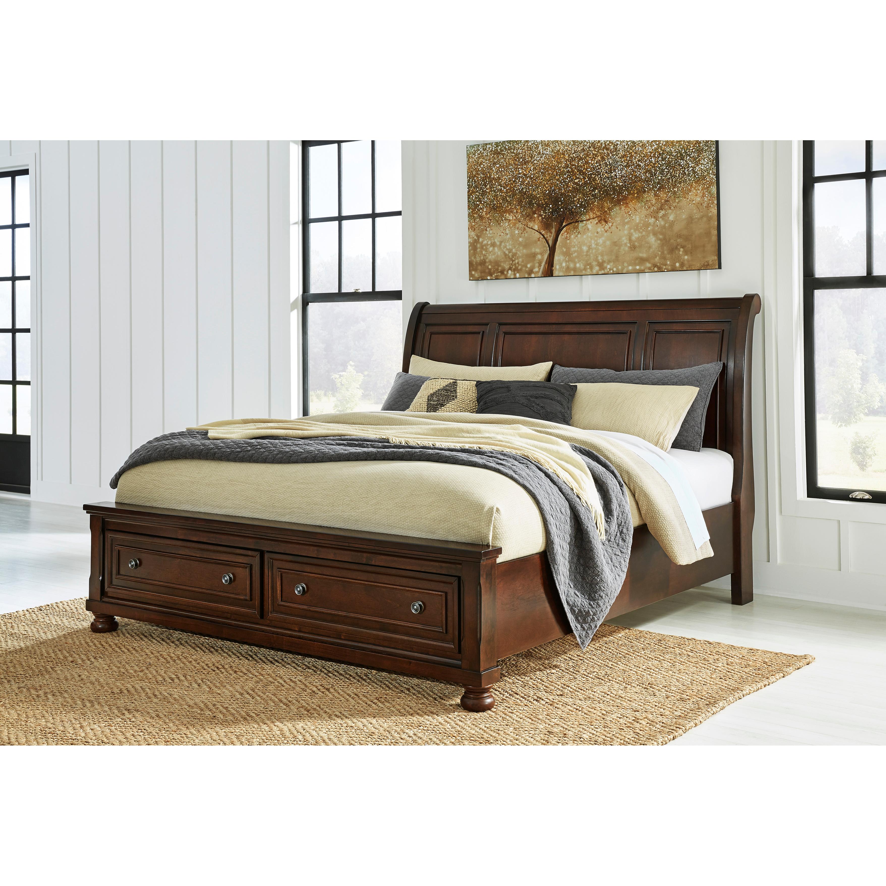 Millennium Porter B697B27 7 pc King Sleigh Storage Bedroom Set IMAGE 2