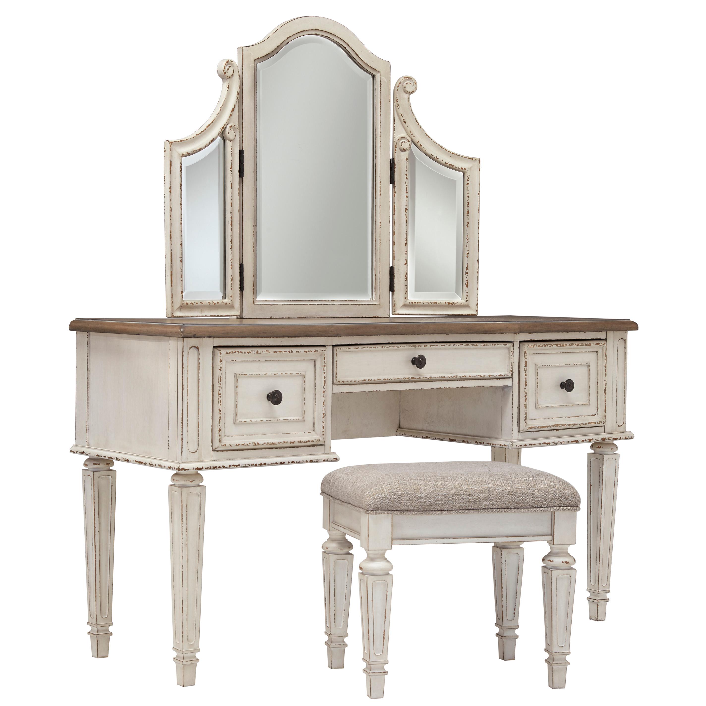  Signature Design by Ashley Realyn 3-Drawer Vanity Set B743-22 IMAGE 1