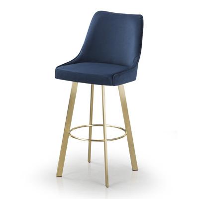  Trica Furniture Olivia Pub Height Stool Olivia Bar Height Swivel Stool - Brass/Cube 603 IMAGE 1