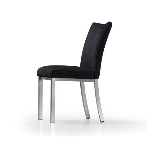  Trica Furniture Biscaro Plus Dining Chair Biscaro Plus Chair - Brushed Steel/Mozart 40 IMAGE 1