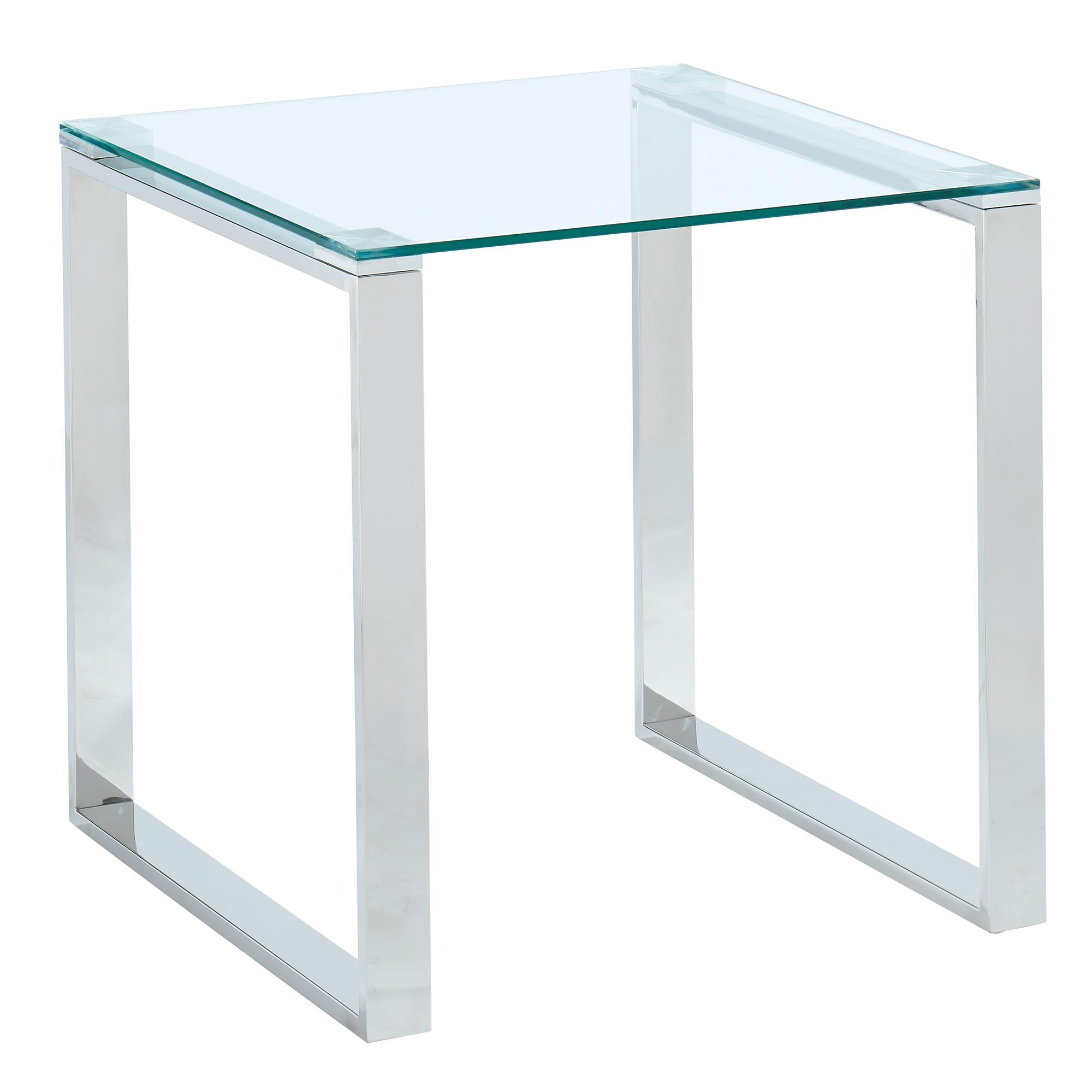  !nspire Zevon 501-408CH Accent Table - Silver IMAGE 1