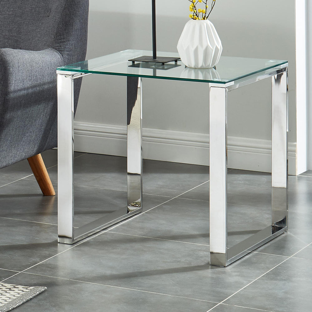  !nspire Zevon 501-408CH Accent Table - Silver IMAGE 2
