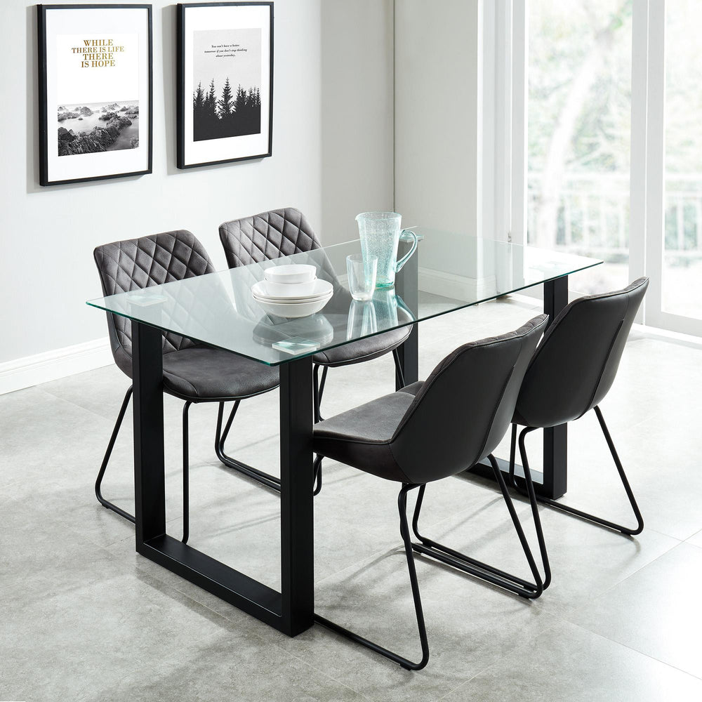  Worldwide Home Furnishings Franco 201-454BK Rectangular Dining Table - Black IMAGE 5
