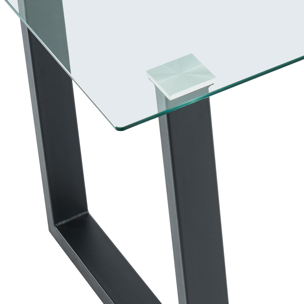  Worldwide Home Furnishings Franco 201-454BK Rectangular Dining Table - Black IMAGE 7