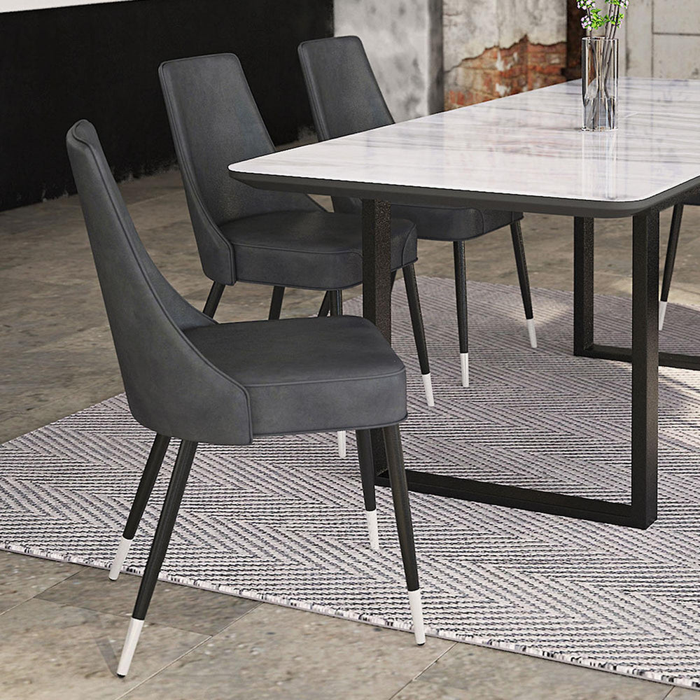  !nspire Silvano 202-429GY Dining Chair - Vintage Grey and Black IMAGE 2