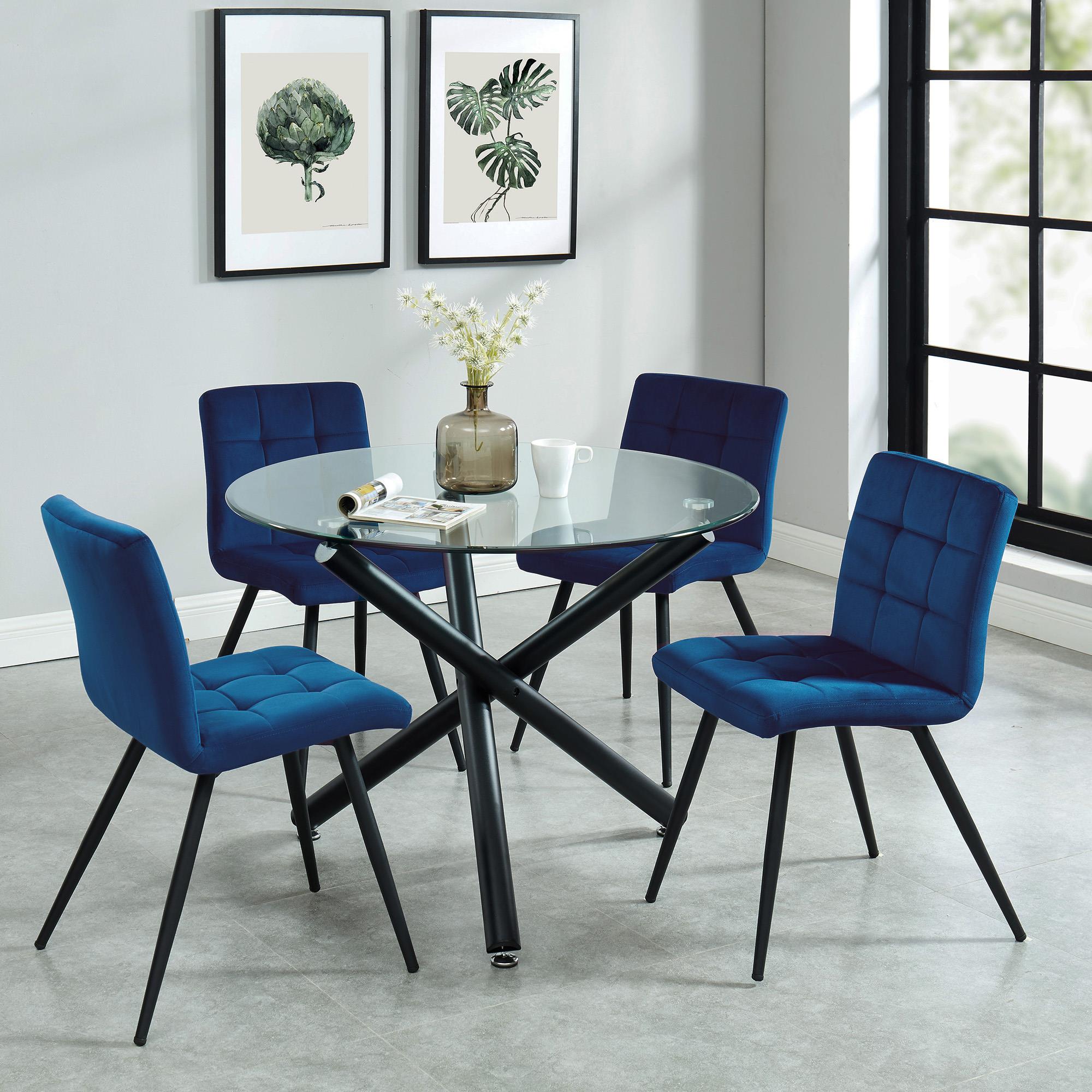  Worldwide Home Furnishings Suzette 201-476-40 Round Dining Table - Black IMAGE 2