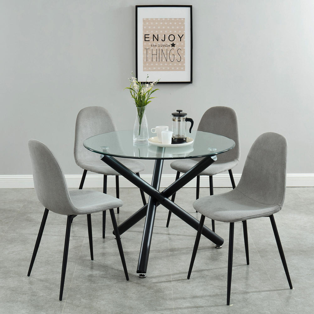  Worldwide Home Furnishings Suzette 201-476-40 Round Dining Table - Black IMAGE 5