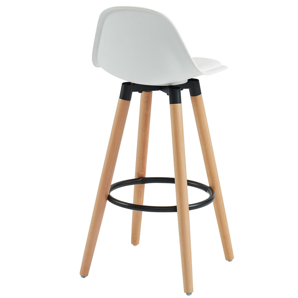  Worldwide Home Furnishings Diablo 203-352WT 26" Counter Stool - White and Natural IMAGE 3
