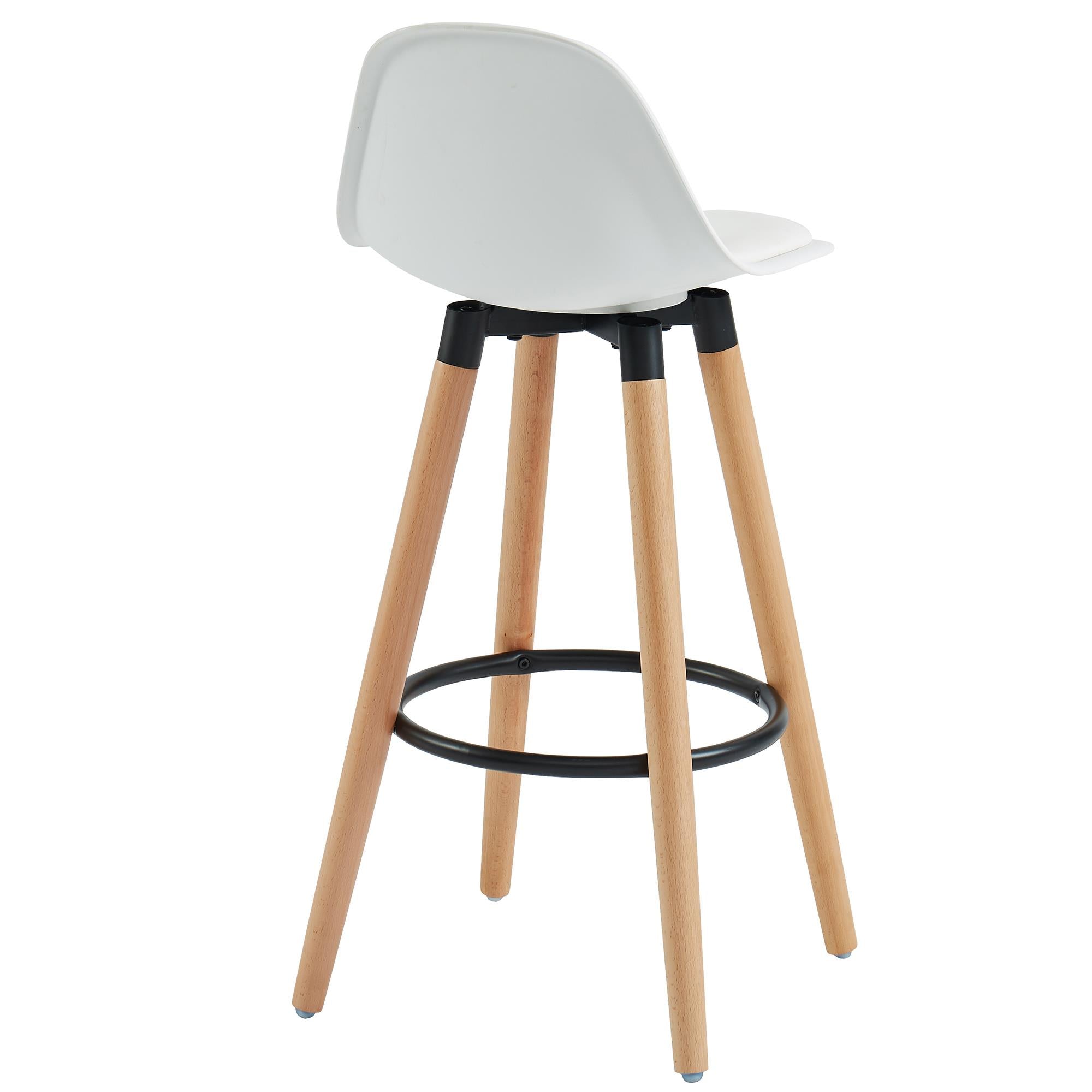  Worldwide Home Furnishings Diablo 203-352WT 26" Counter Stool - White and Natural IMAGE 3