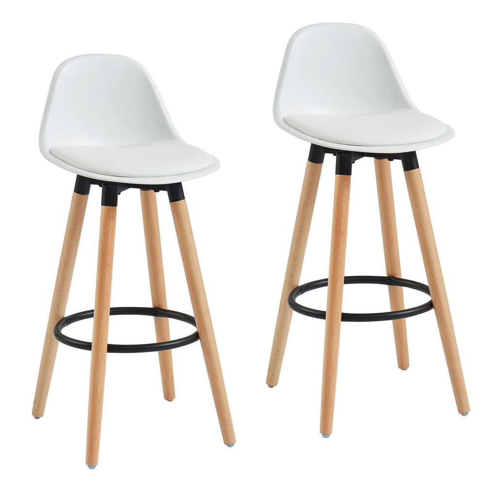  Worldwide Home Furnishings Diablo 203-352WT 26" Counter Stool - White and Natural IMAGE 5