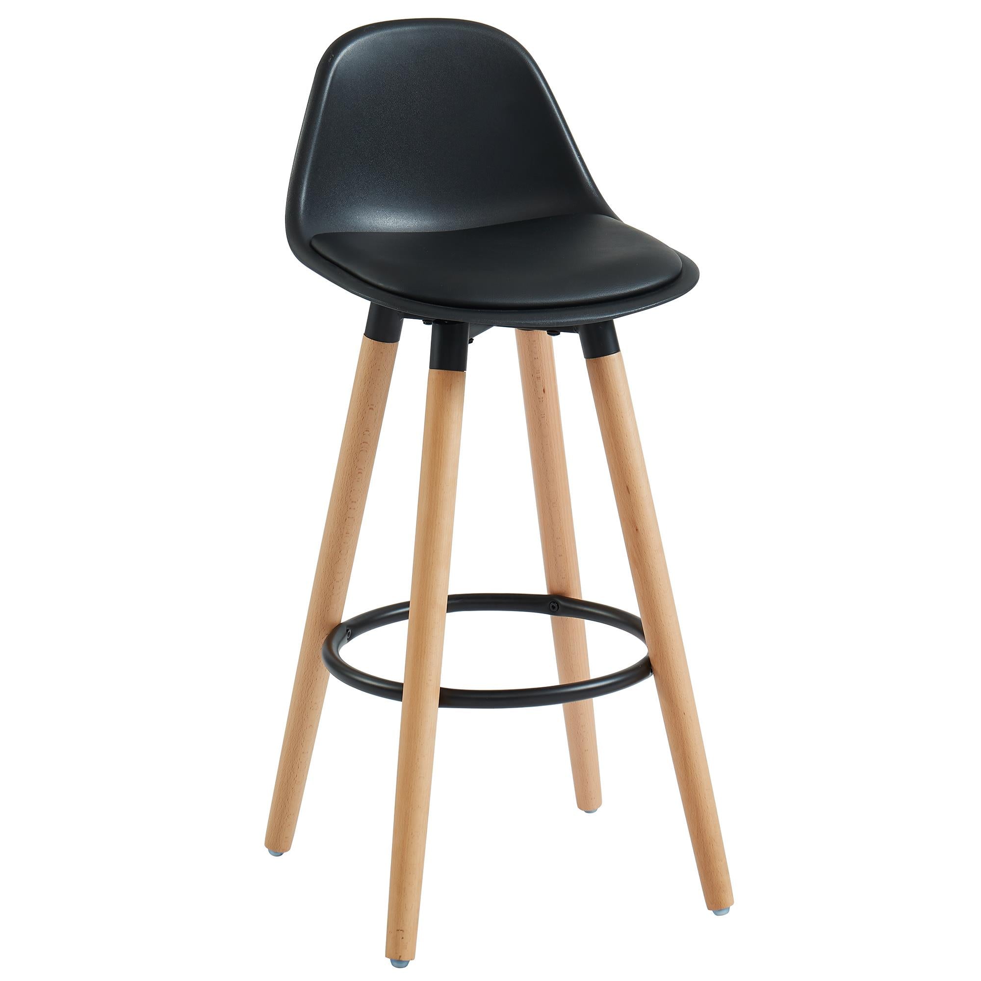  Worldwide Home Furnishings Diablo 203-352BK 26" Counter Stool - Black and Natural IMAGE 1