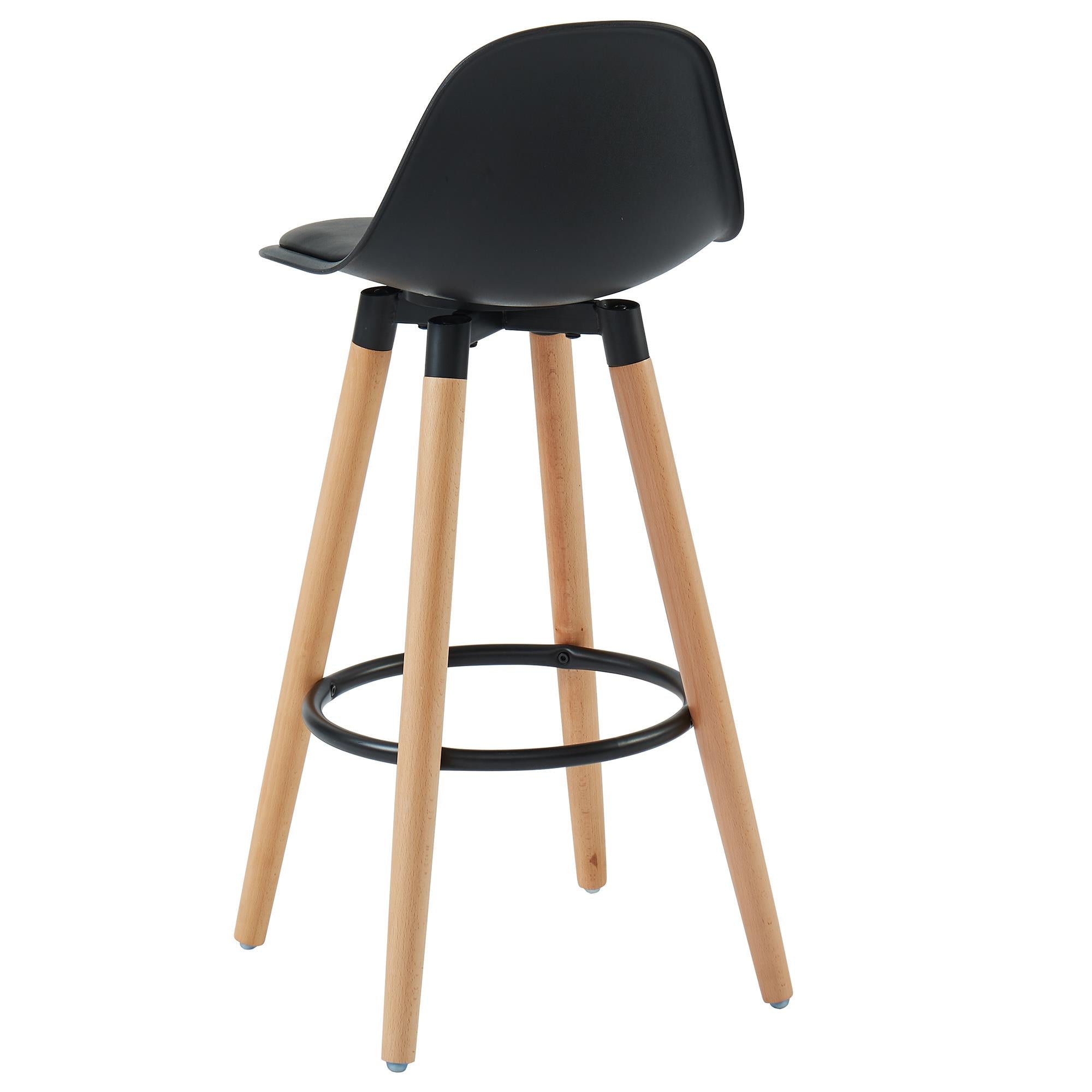  Worldwide Home Furnishings Diablo 203-352BK 26" Counter Stool - Black and Natural IMAGE 3