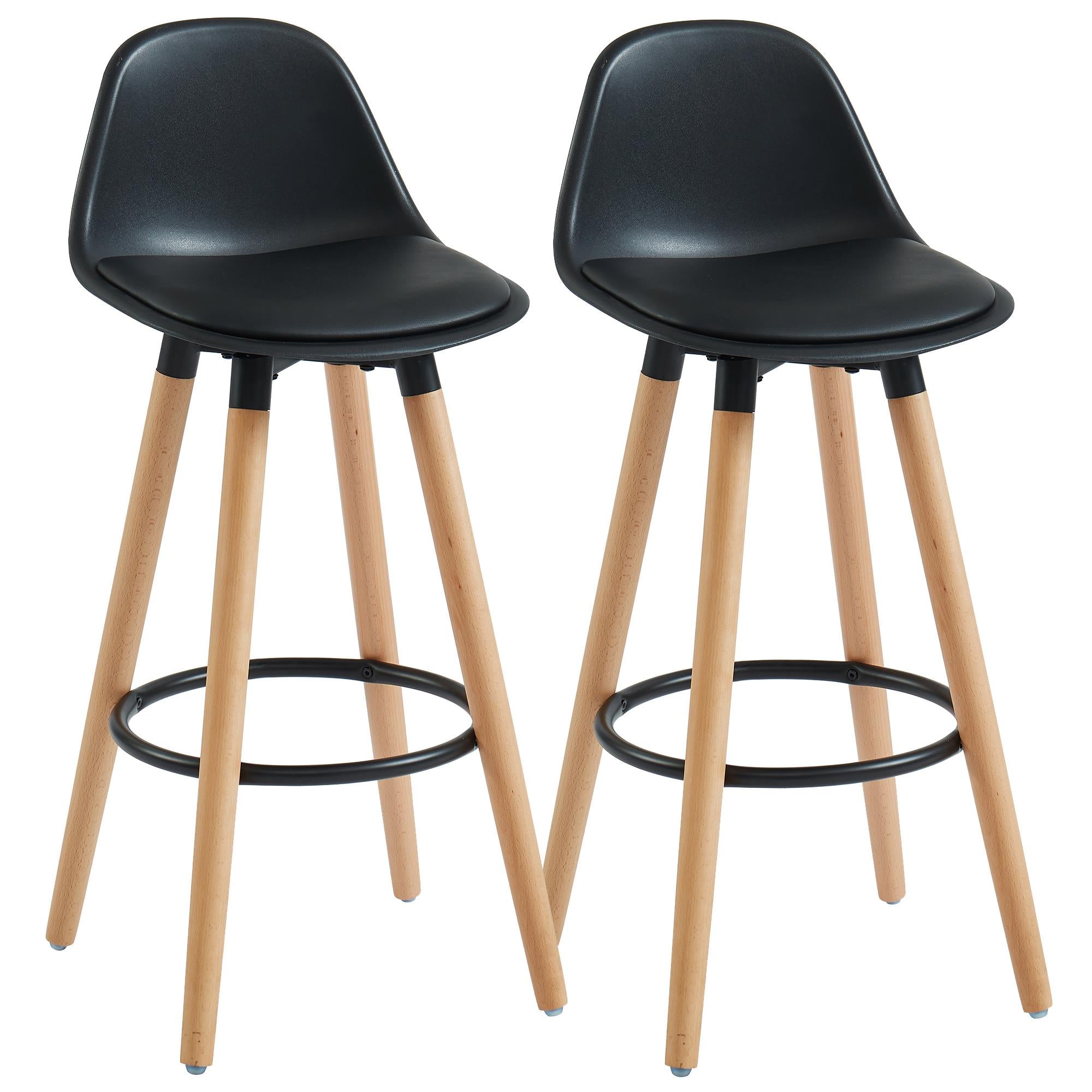  Worldwide Home Furnishings Diablo 203-352BK 26" Counter Stool - Black and Natural IMAGE 5