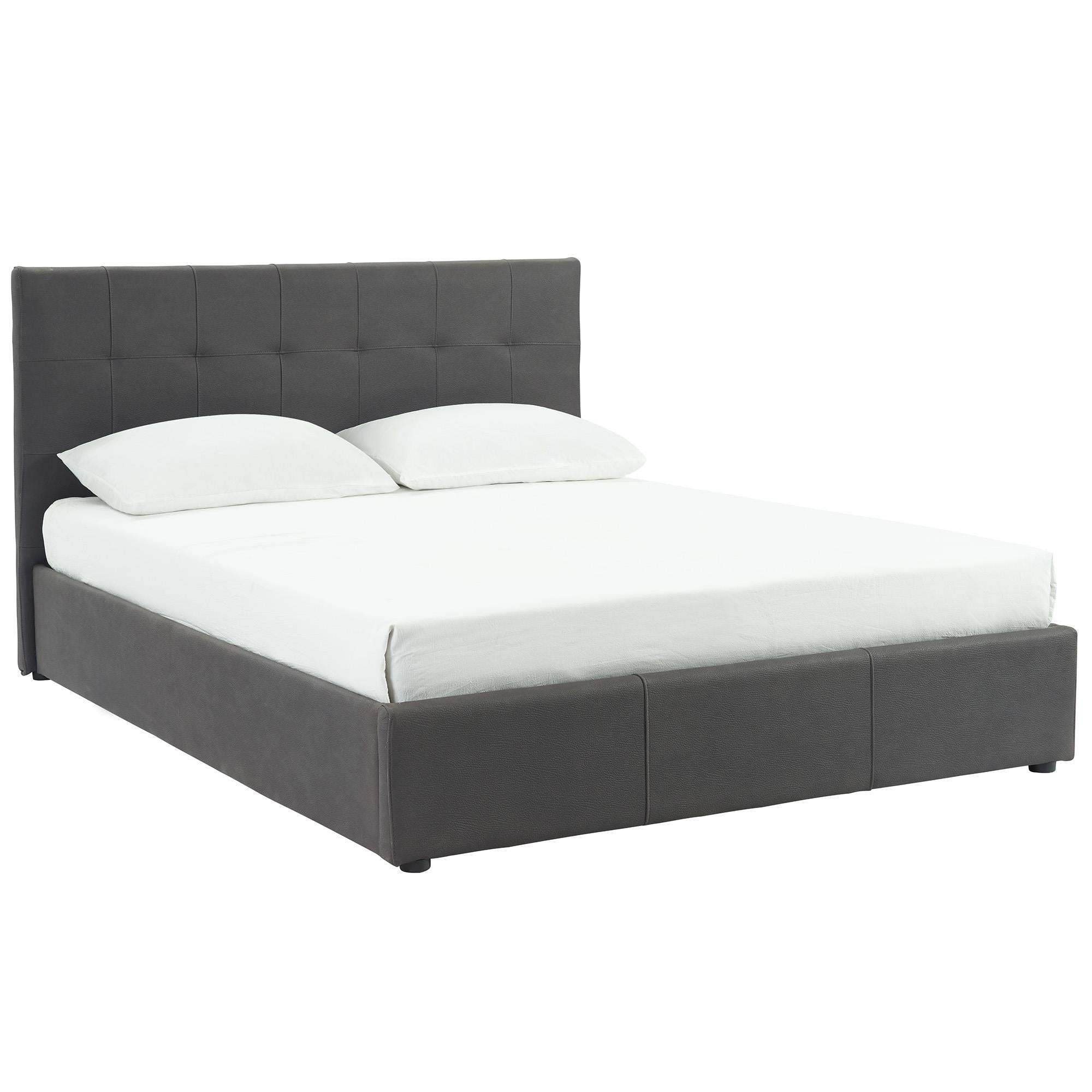  !nspire Extara 101-277Q-GY 60" Queen Platform Bed w/Storage - Grey IMAGE 1