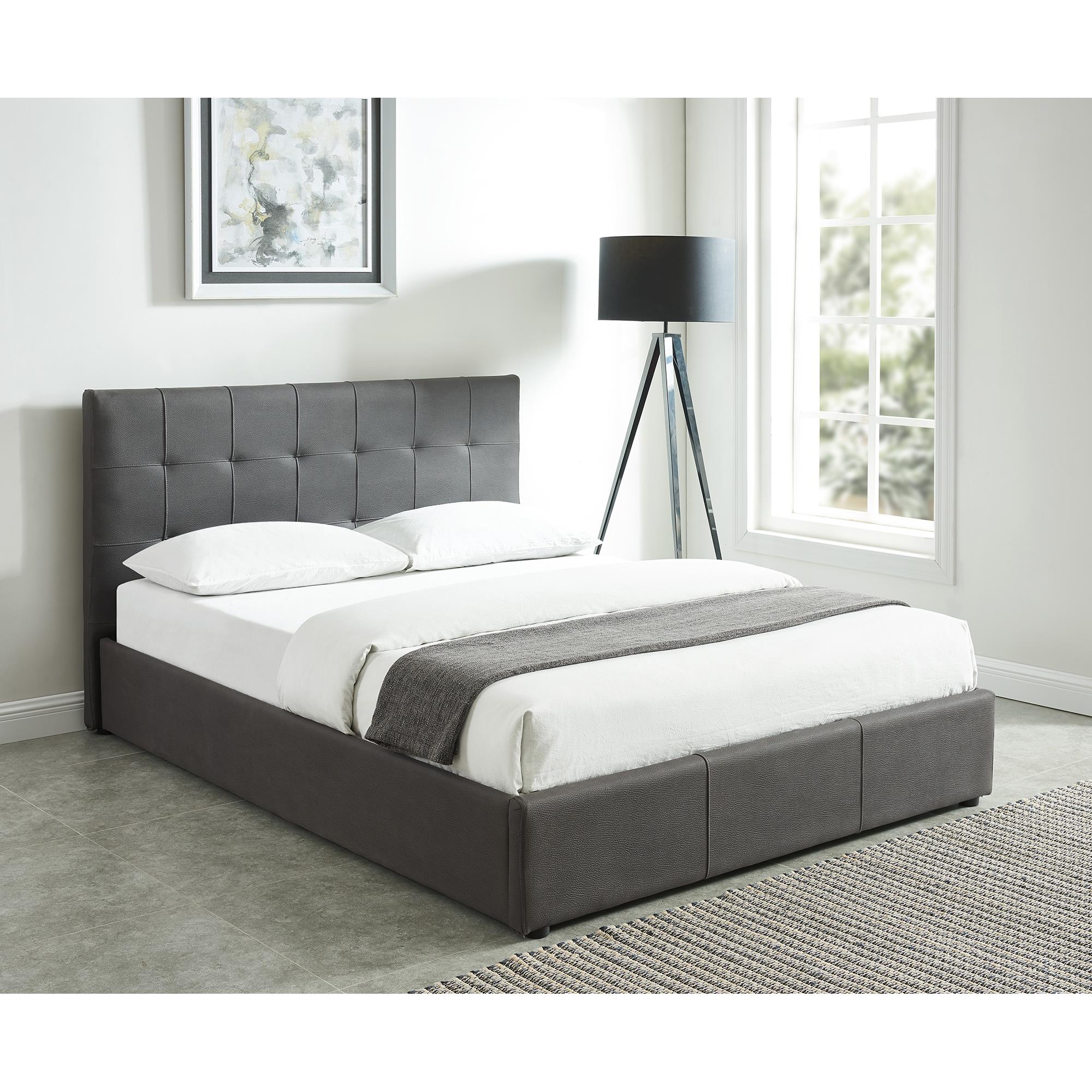  !nspire Extara 101-277Q-GY 60" Queen Platform Bed w/Storage - Grey IMAGE 2