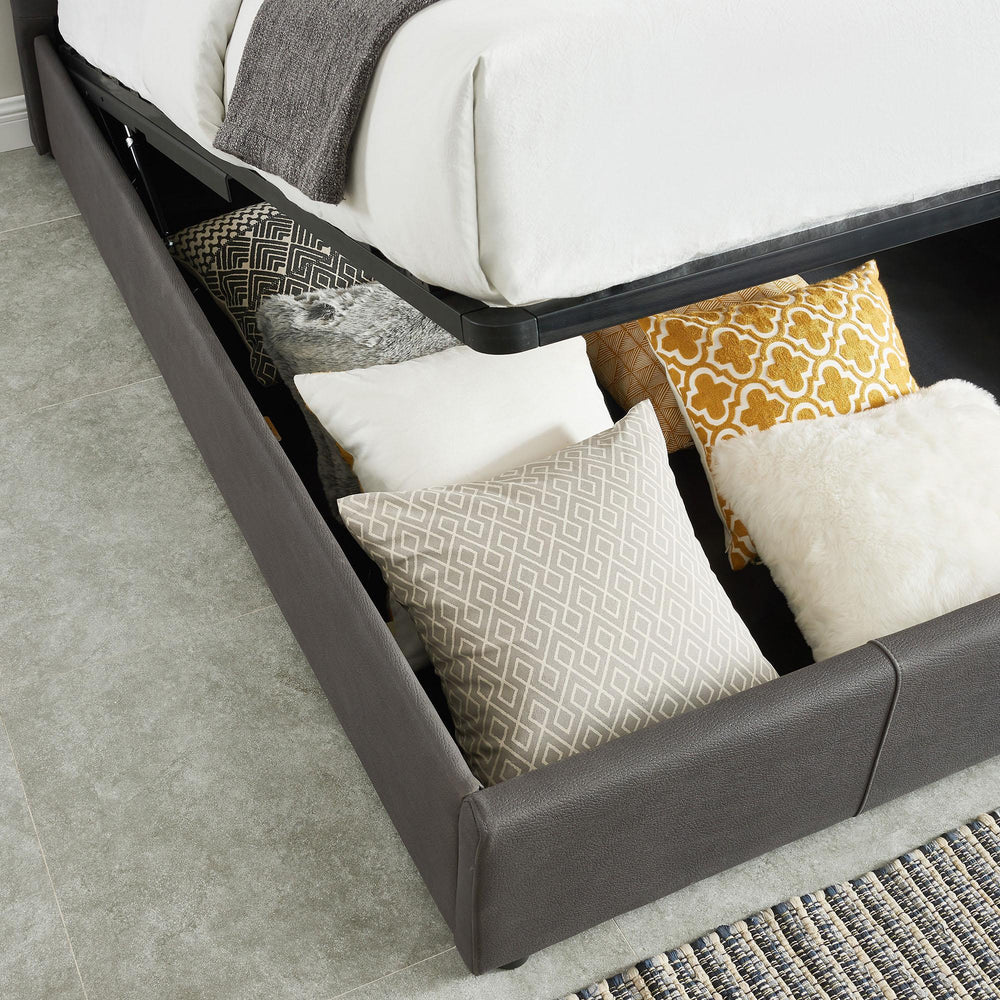 !nspire Extara 101-277K-GY 78" King Platform Bed w/Storage - Grey IMAGE 3
