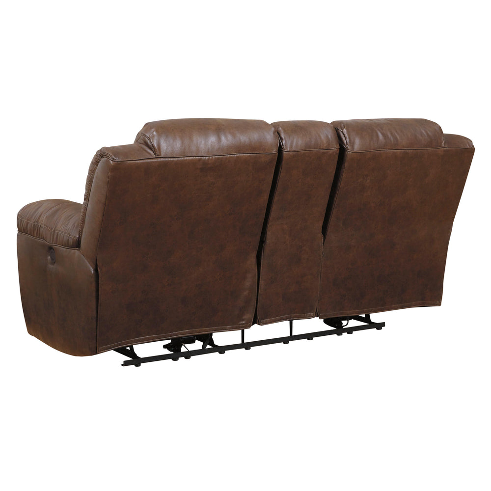  Signature Design by Ashley Stoneland Reclining Leather Look Loveseat with Console 3990494 IMAGE 3