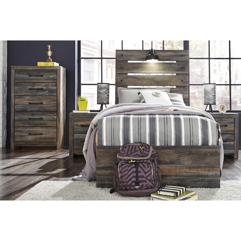  Signature Design by Ashley Drystan B211B11 Twin Panel Bed with 4 Storage Drawers IMAGE 6