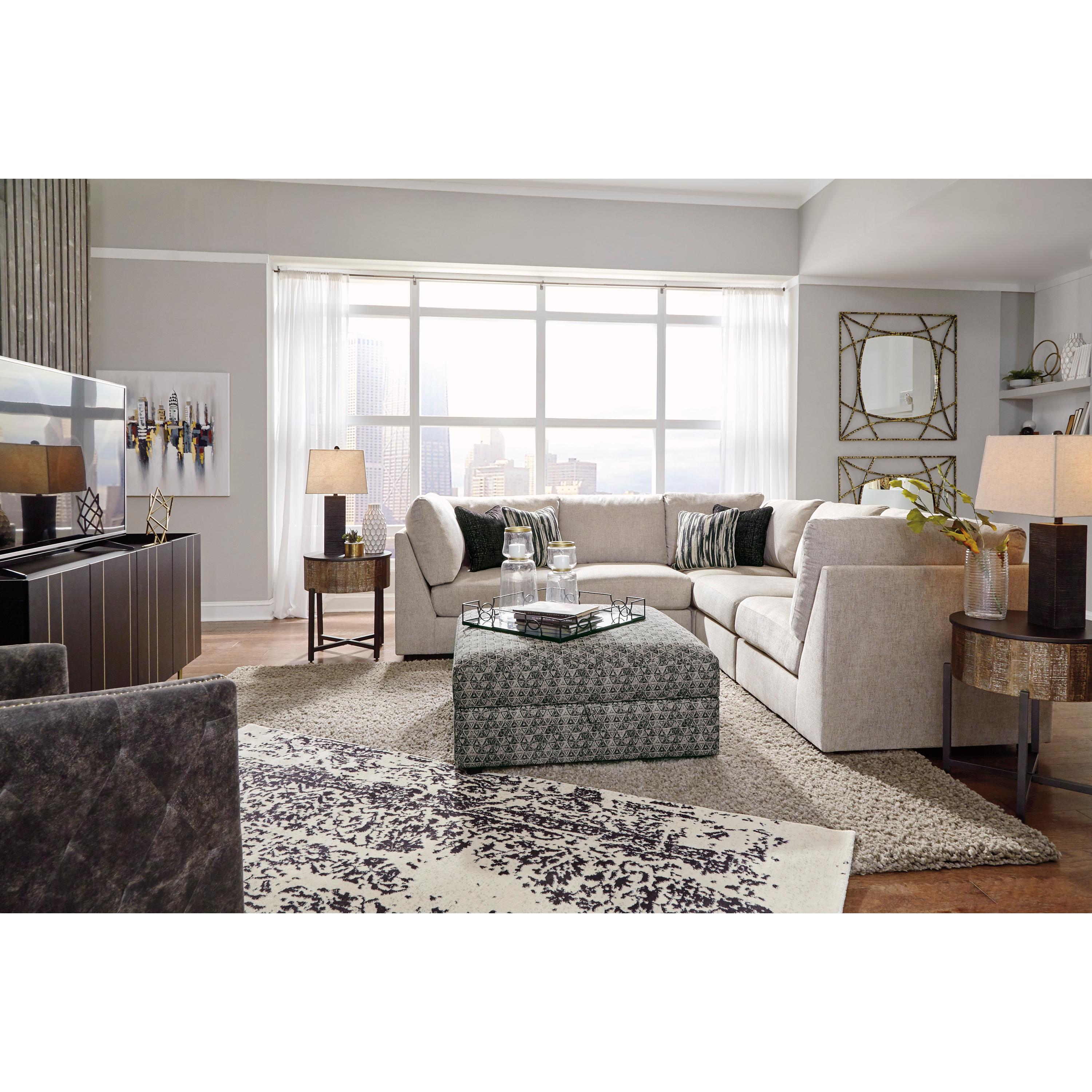  Signature Design by Ashley Kellway Fabric 5 pc Sectional 9870777/9870746/9870777/9870746/9870777 IMAGE 4