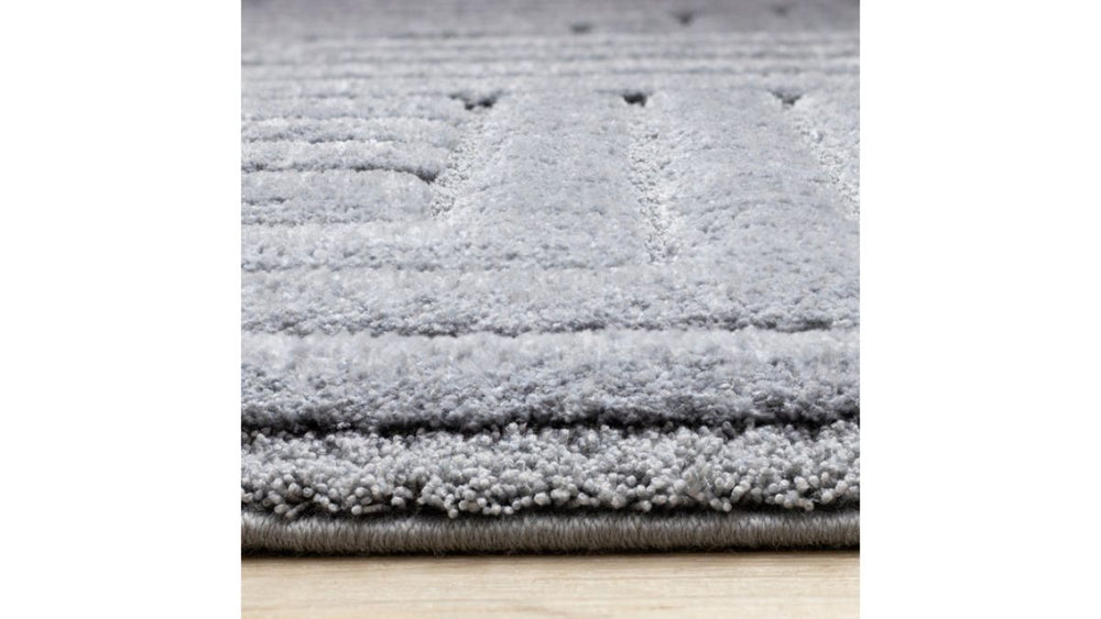 Luxe Blue Maze Design Rug