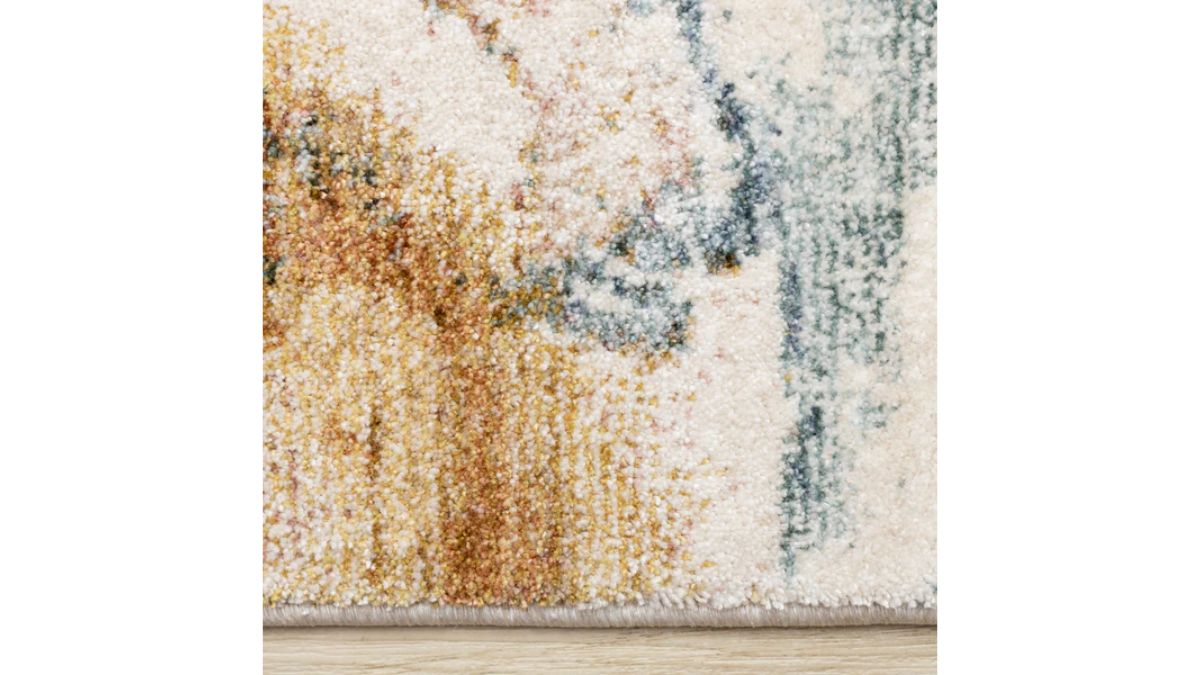 Marisa Blue Orange White Granite Swirl Rug