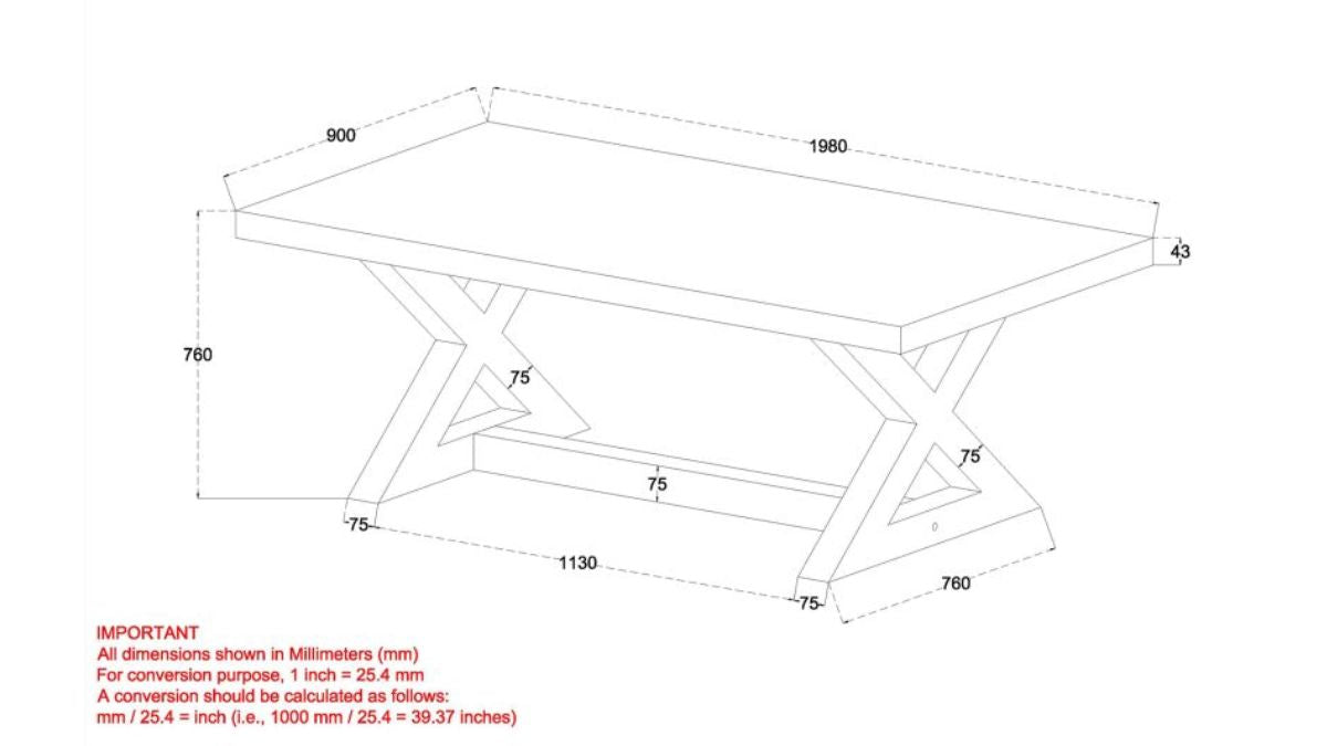 ZAX/ZUNI 7PC DINING SET