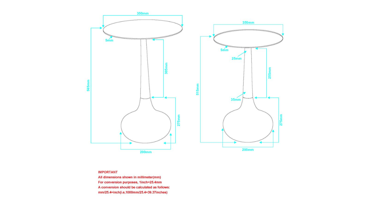 SYLAS END TABLE (SET OF 2)