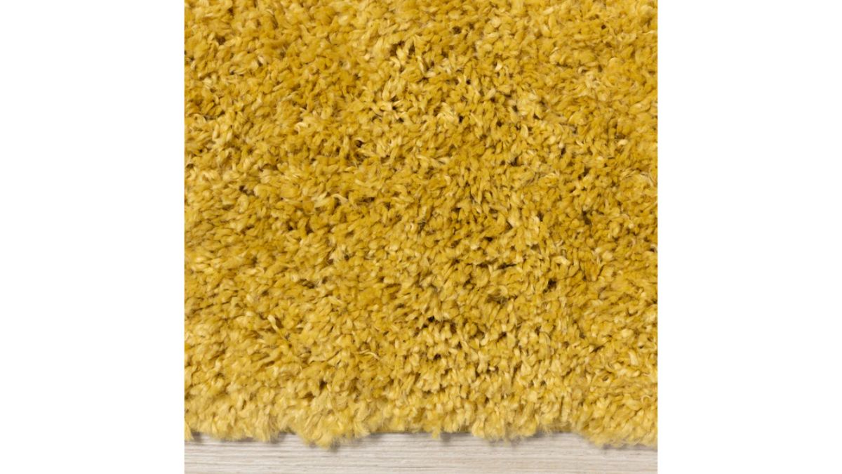 Pascal Yellow Comfort Shag Rug Oval