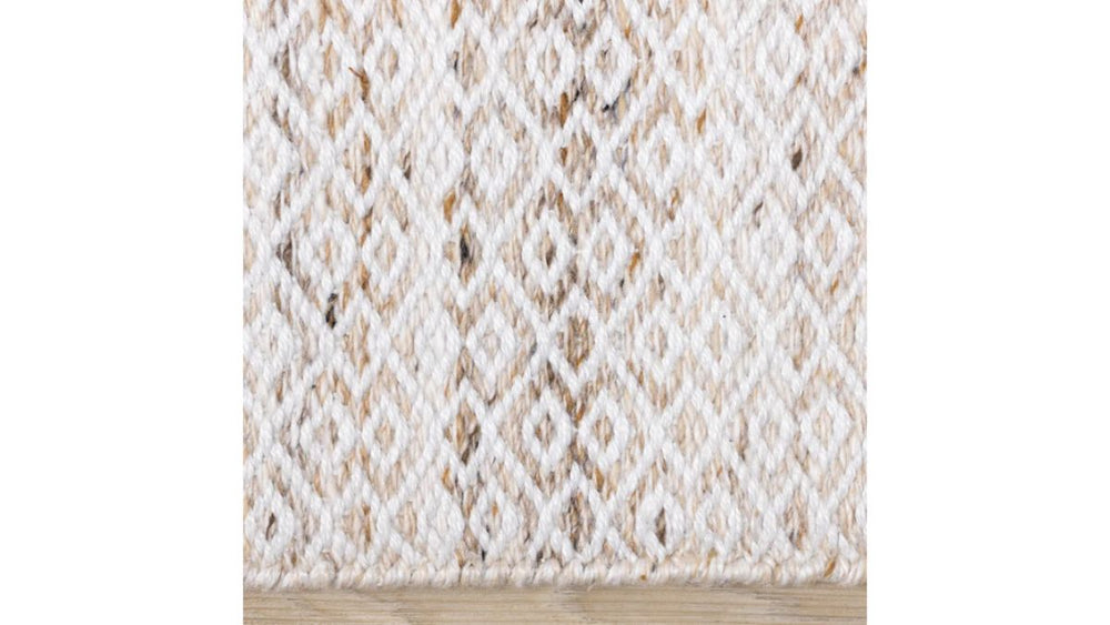Aspen Beige Cream Rhombus Pattern Woven Rug