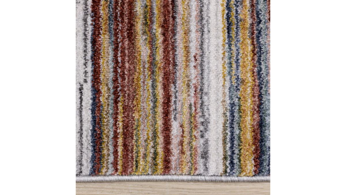 Marisa Multicolour Striped Plush Rug